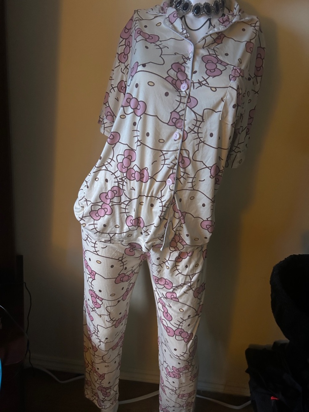 Hello Kitty Pink Bow Pajama Set